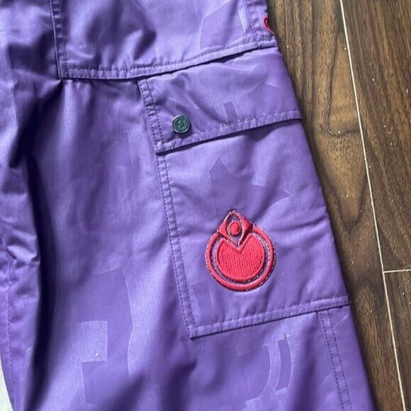 Nomis Purple Snowboard Ski Winter Pants Snap Cargo Pockets Adult Small - Picture 3 of 13
